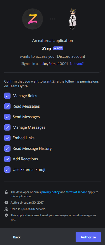 Zira Invite Dialog