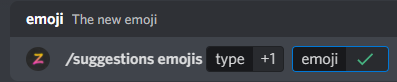 /suggestions emojis example +1