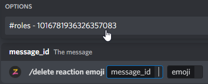 /delete role emoji example