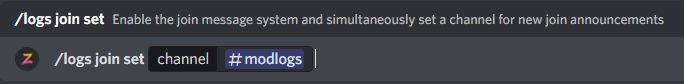 /logs join channel example